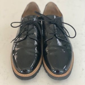 Franco Sarto Patent Leather Oxfords Size 8.5M - Like New!